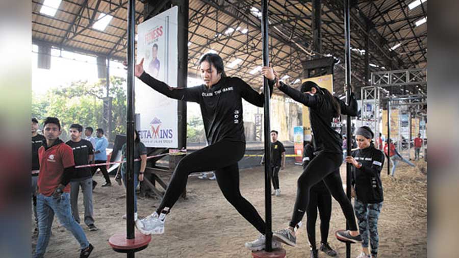 Chopsticks: For this challenge, participants had to traverse through a number of poles placed at different heights.