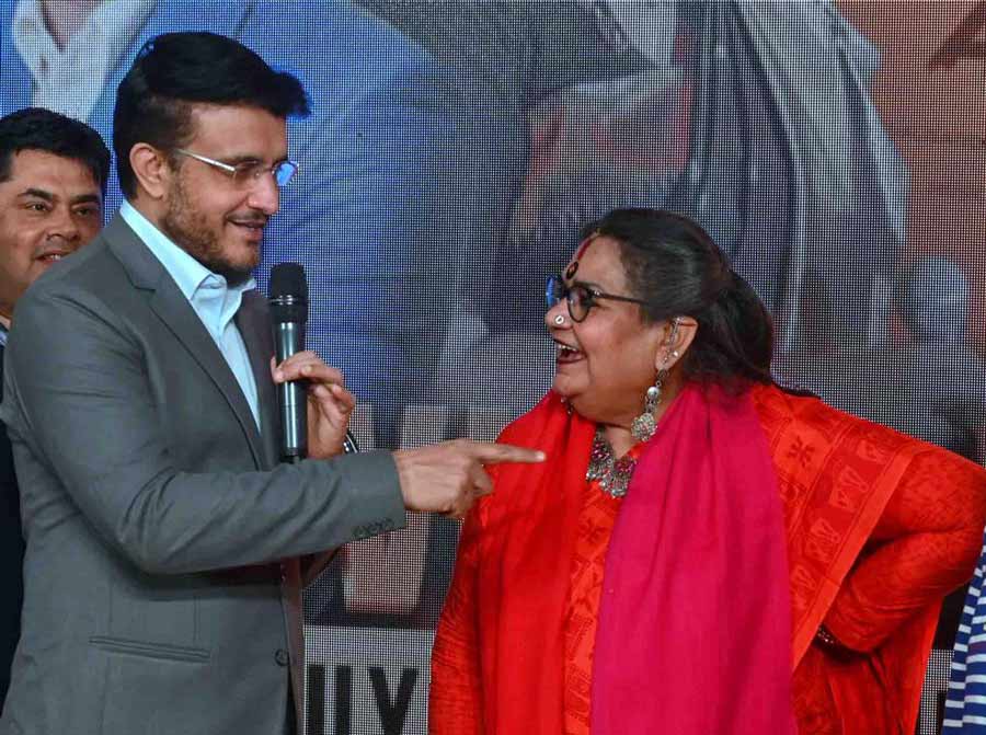 At the launch, Usha Uthup amped up the crowd by singing the two songs on stage. She also made the audience cheer for ‘Dada’! She said, “We all love dada. I am a huge fan of Dada myself. We don’t have to say why we love him. I am sure everyone who loves Sourav Ganguly, will love this song.”