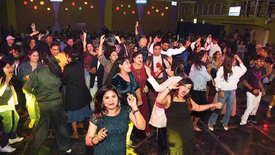 The enthusiastic crowd filled up the dance floor and danced to the beats of the performers.