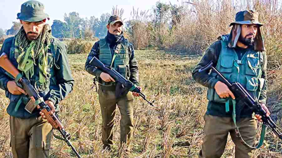 A search operation near the international border at Samba in Jammu.