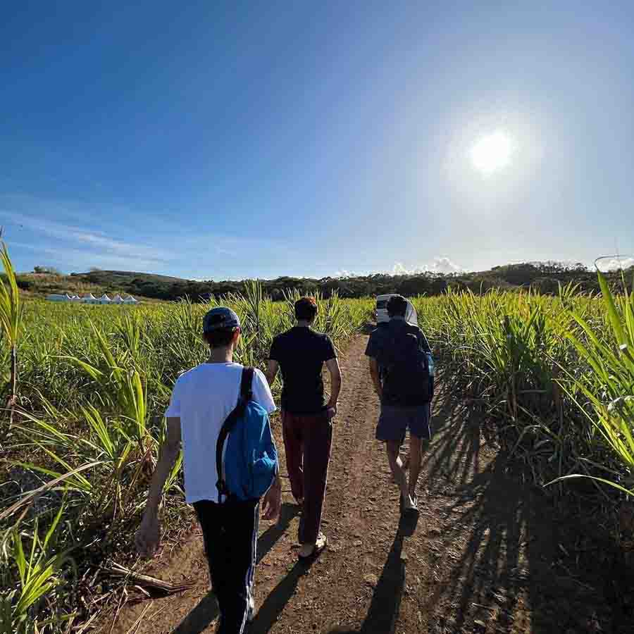 The young actor was spotted taking a stroll with his The Archies co-stars Yuvraj Menda and Mihir Ahuja in Thailand. 