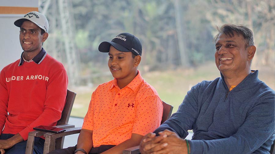 Indrajit Bhalotia (right) first met Sandeep Yadav (left) when the latter was 10 and Anshul Mishra (centre) when he was four-and-a-half