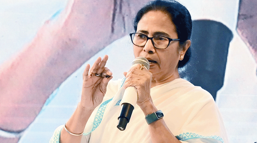 Chief minister Mamata Banerjee inaugurates the multi-level parking lot in Alipore on Monday.