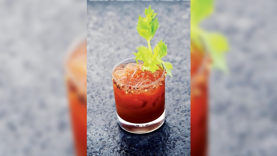 Kaccha Mango Twist with Bloody Mary is tangy, spicy and hard to resist.
