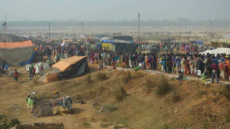 A wide angle view of Joydev Kenduli fair ground