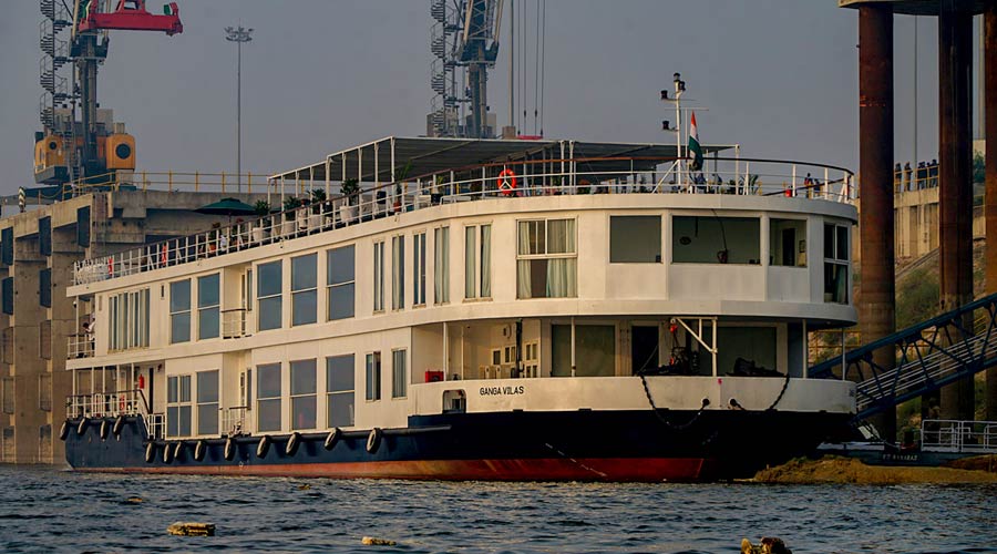 Touted as the world's longest river cruise, the ship, which will take 51 days to complete its journey from Varanasi to Dibrugarh in Assam, reached Patna at 4.45 pm on Monday.