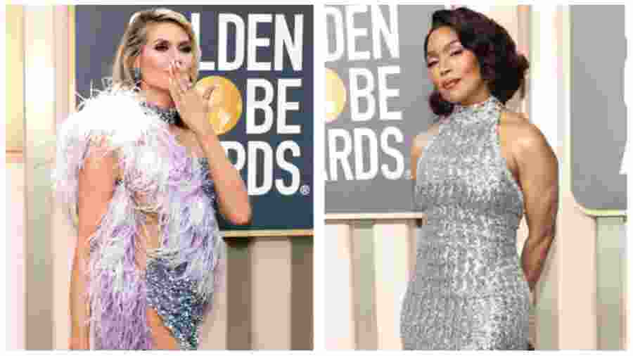 Bling babes: What connected Michelle Yeoh, Heidi Klum and Angela Bassett? All three of them shimmered in sequins. While Heidi and Angela wore Kevin Germanier and Pamella Rolland respectively, Michelle, who bagged an award, was high on shine in a  stunning midnight- blue Armani Prive  peplum outfit studded with stones. Sporting different styles, all three of them looked gorgeous.