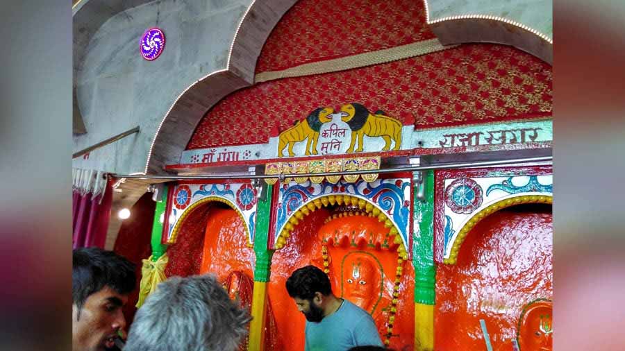 Interiors of Sage Kapil's temple at Gangasagar fair