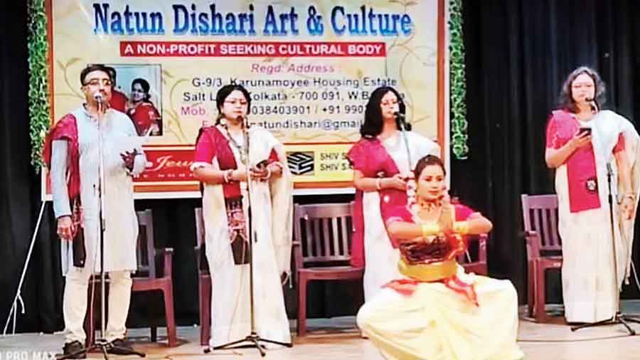 A performance by members of Natun Dishari