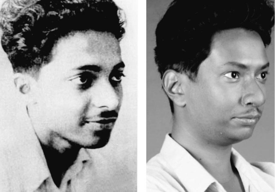 (L-R) A young Mrinal Sen; Korak Samanta, who is winning accolades as Boltu Barman in ZEE5’s Shikarpur, as the filmmaker in his early youth.