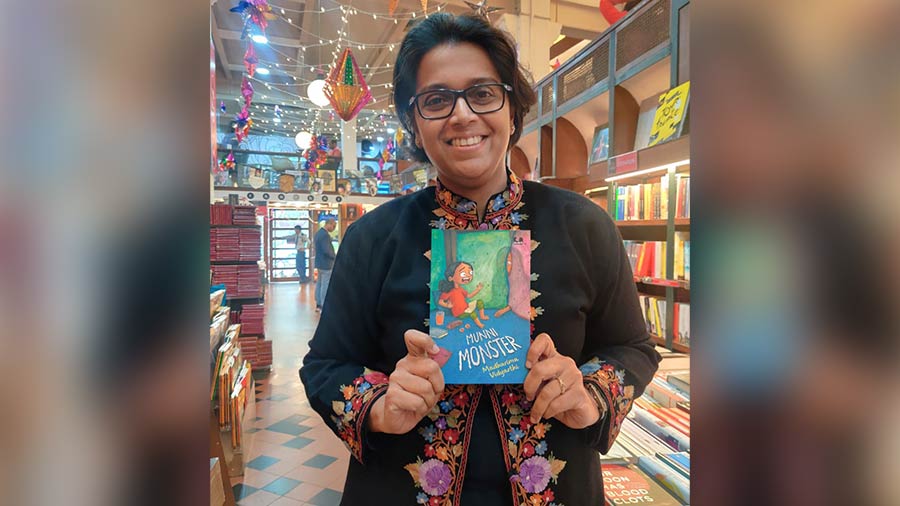 Madhurima Vidyarthi with her book ‘Munni Monster’