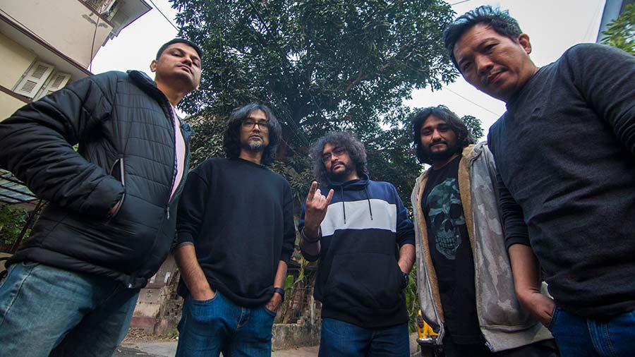 The band poses for My Kolkata 