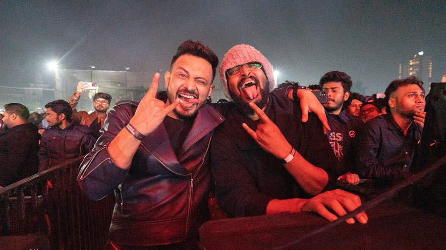 Actors Anindya Chatterjee and Saurav Das at the concert 