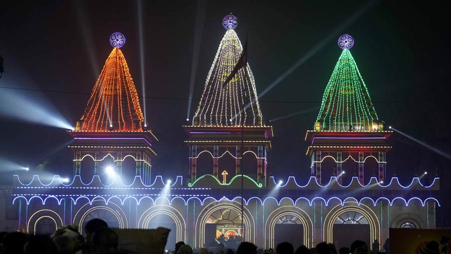 Kapil Muni Ashram has been lit up on the occasion
