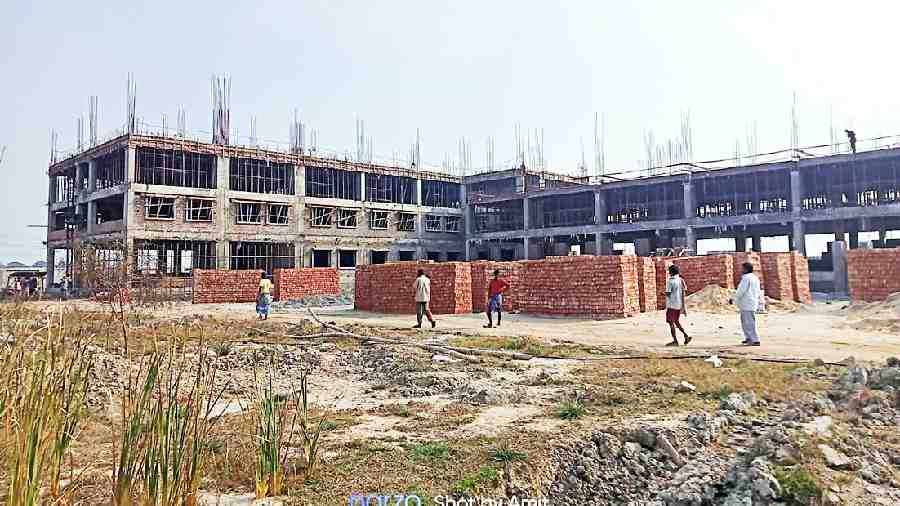 Garden High School Sonarpur under construction