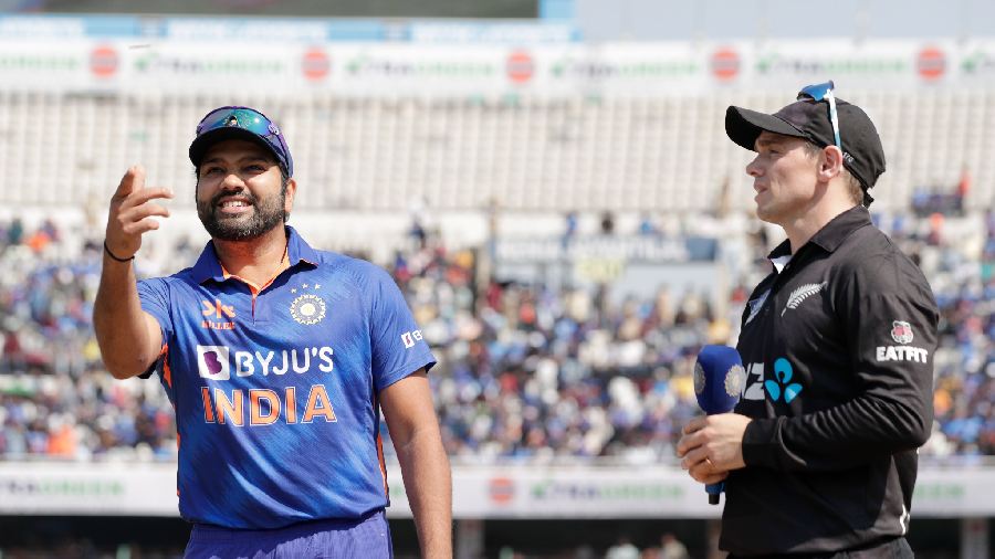 India skipper Rohit Sharma won the toss and elected to bat against New Zealand in the first ODI here on Wednesday.