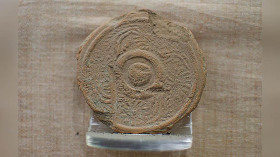 Excavated terracotta seal