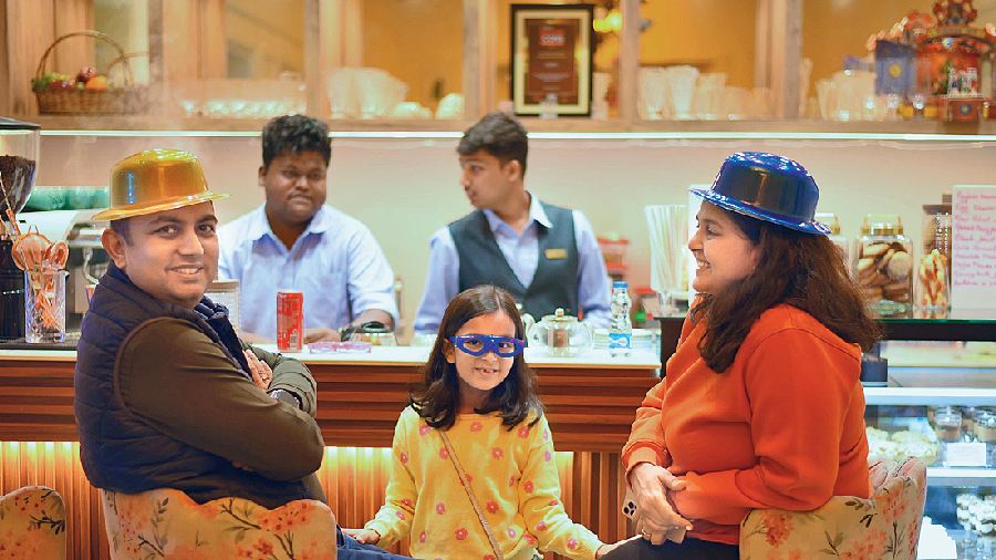 The funky hats and glasses spotted on this family spelt fun