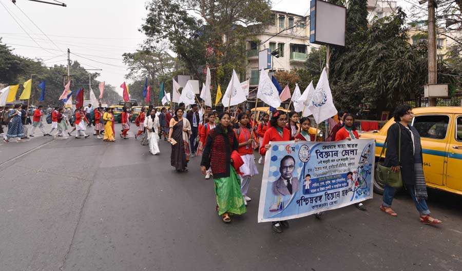 Students also took part in a colourful procession to announce the commencement of the event