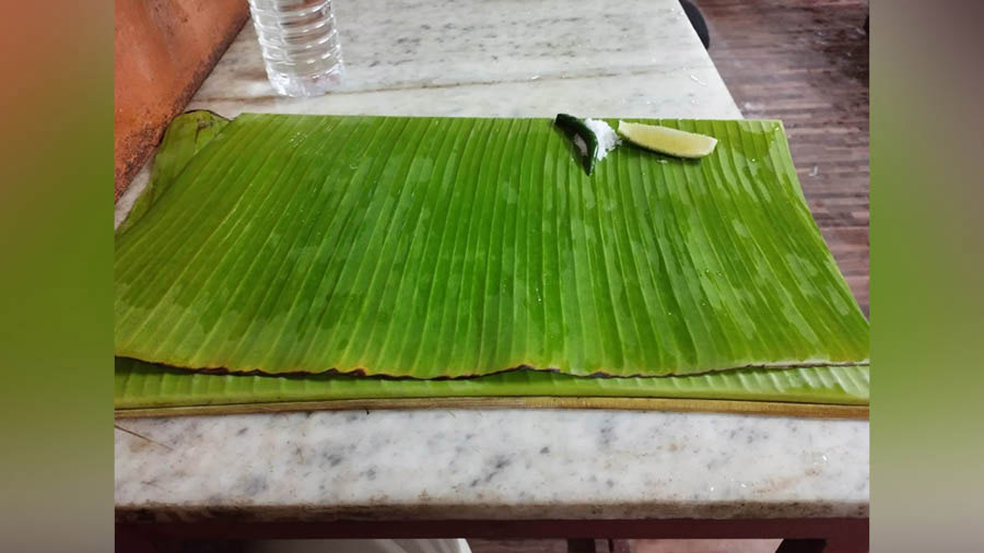 From the banana leaf to the slice of lemon and everything else that is served comes at a price