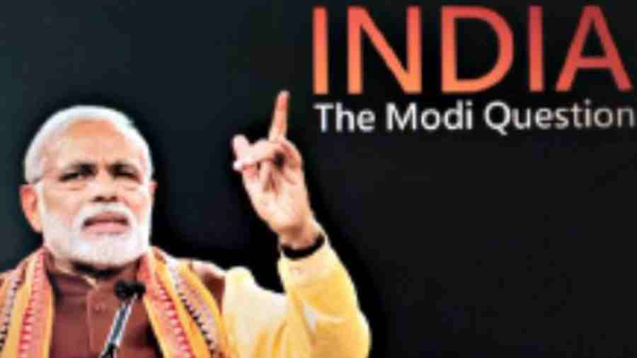 The title of the BBC documentary, India: The Modi Question