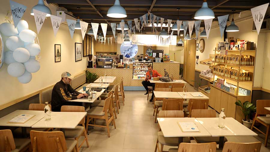 The Blue Tokai outlet is on the ground floor