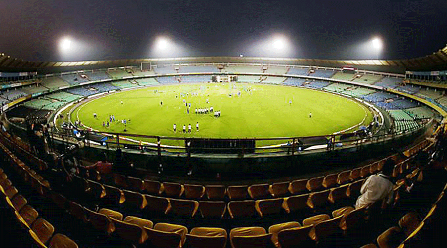 This picture of floodlit Shaheed Veer Narayan Singh International Cricket Stadium in Raipur, which will host India’s second ODI against New Zealand on Saturday, was tweeted by BCCI. It will be the 60,000-capacity venue’s firstever ODI match.