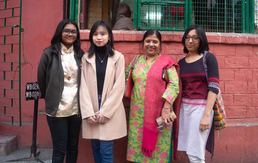 Ananya Ganguly, teacher at Loreto School in Dharmatala, was there with her daughter to celebrate the New Year with her Chinese students. “The festival is about good luck and prosperity. My mother prepares Chinese delicacies and offers the same at the altar inside the house,” said Ananya’s student, Elizabeth Chung, a Class X student