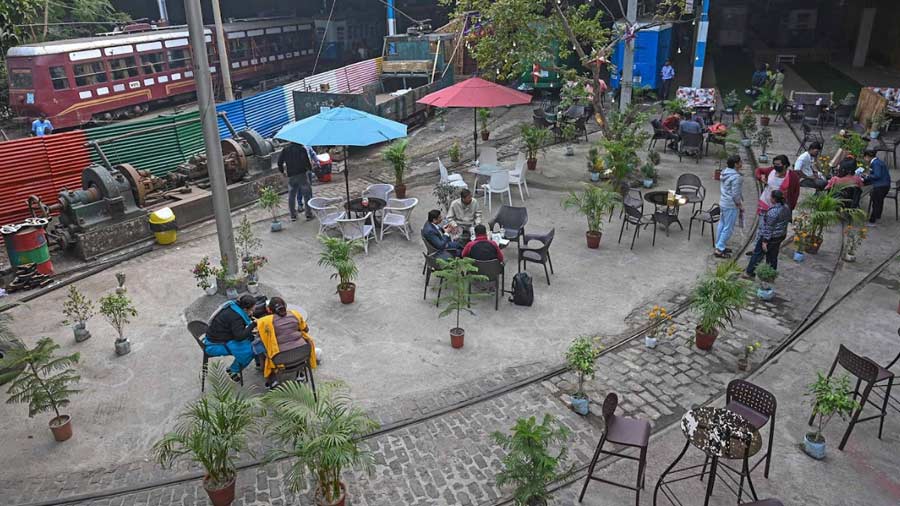 The month-old Tram World Cafe provides solace under a nature-driven environment surrounded by trams in the south Kolkata neighbourhood of Ballygunge