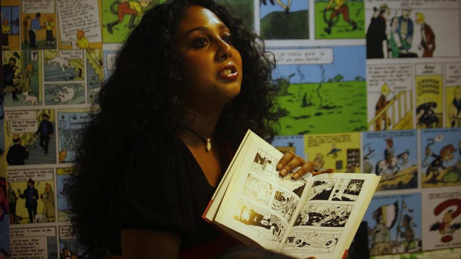 The book reading and quiz on January 22 was hosted by Ananya Ray, a final-year MA student at Jadavpur University