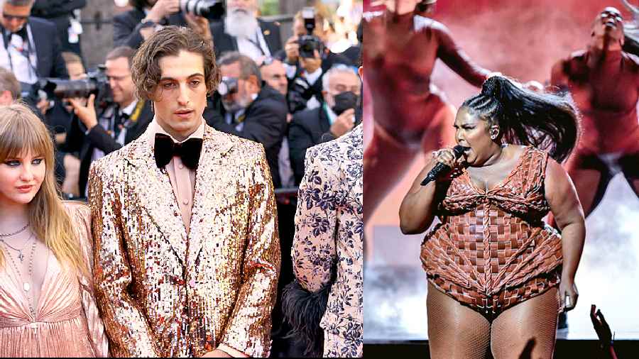 Maneskin — more than the new kids on the block? (right) Lizzo has bagged nominations in all three major categories