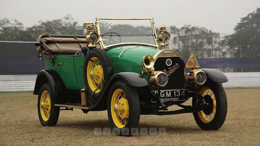 The custom-built 15-horsepower, four-cylinder open tourer is the only one of its kind in running condition in India