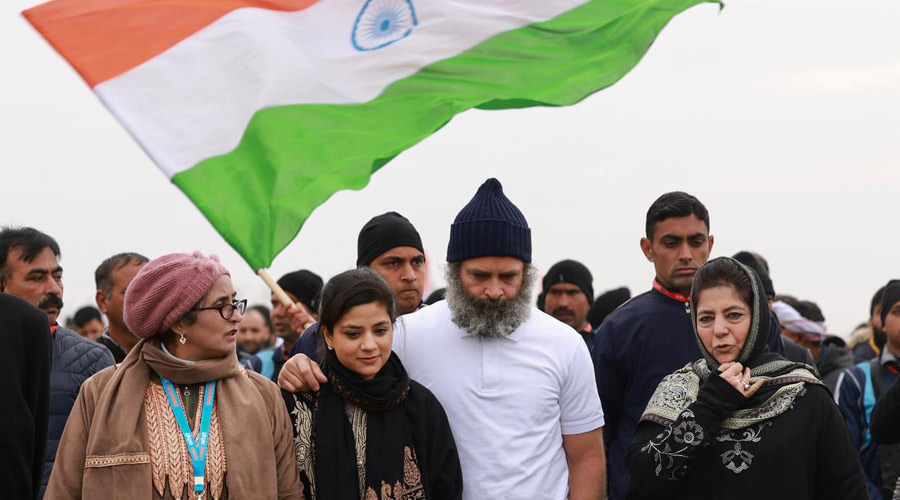 PDP president Mehbooba Mufti had joined the Rahul Gandhi-led march at Chursoo in Pulwama district of south Kashmir earlier in the day.