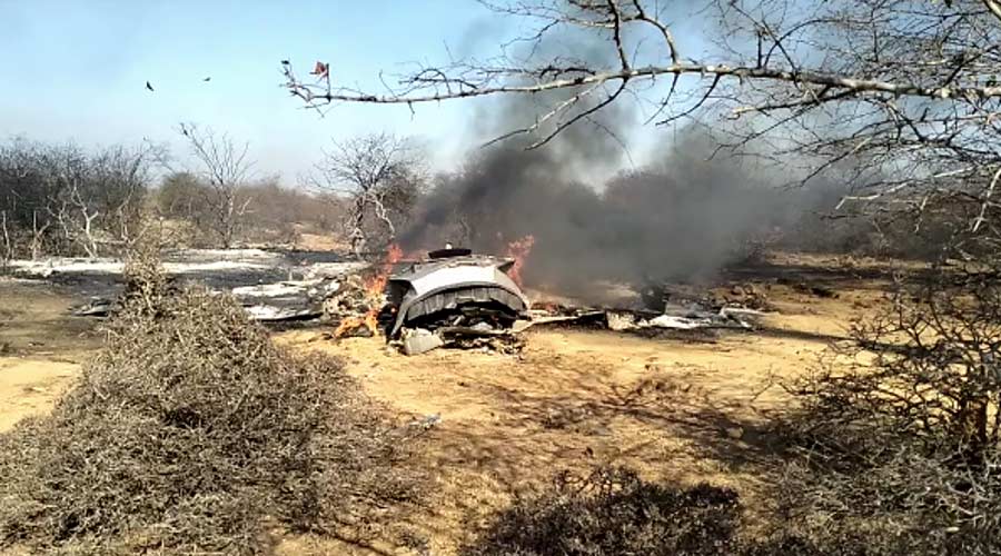 The two frontline combat aircraft of the Indian Air Force (IAF) crashed during a training mission in Morena on Saturday, resulting in the death of a wing commander while two other pilots ejected safely.
