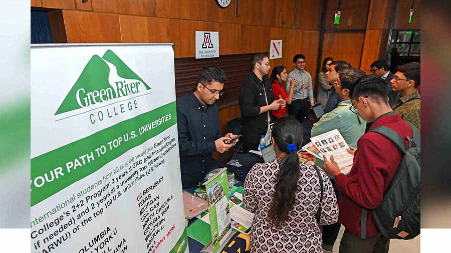 Visitors to the fair enquired about the nitty-gritty of pursuing higher education in the US