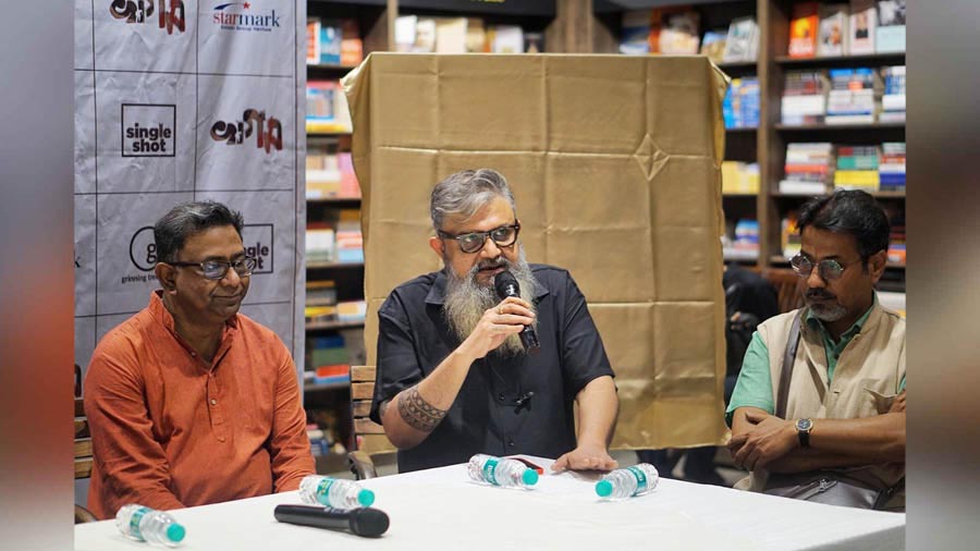 Shamik Chatterjee (centre), has been credited in the hardbound edition for conceptualisation, storyboarding and art direction 
