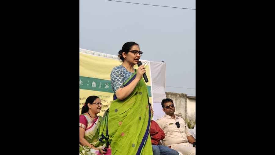 TMC MLA June Maliah in Midnapore on Saturday