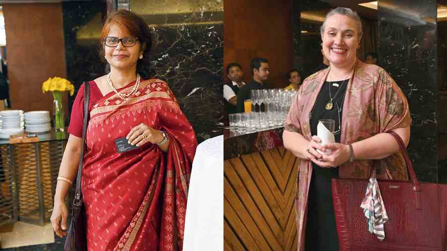 (Left) Minakshi Mishra, director and zonal head, ICCR; (right) Melinda Pavek, US consul general