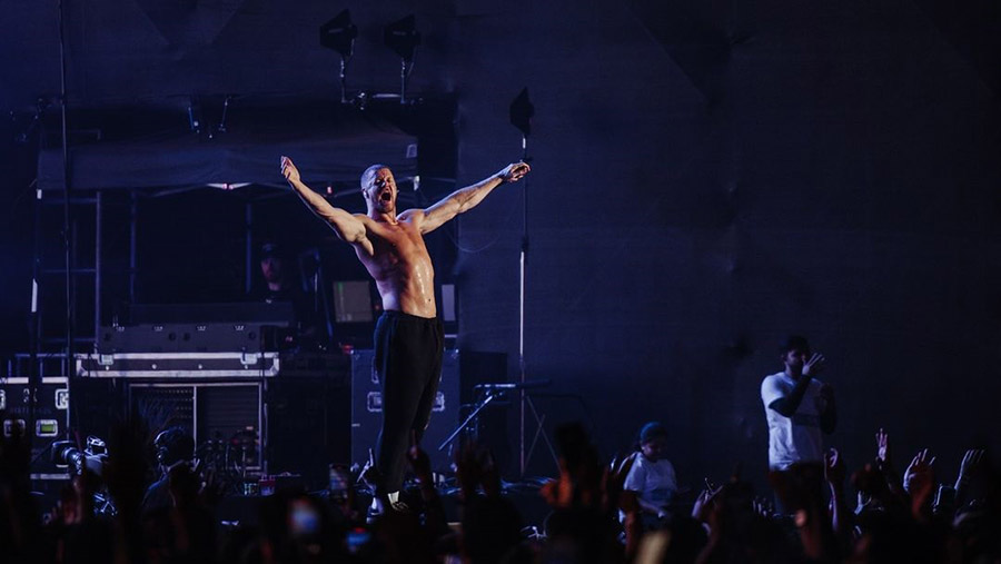 American pop rock band Imagine Dragons was one of the most anticipated acts of the festival. 