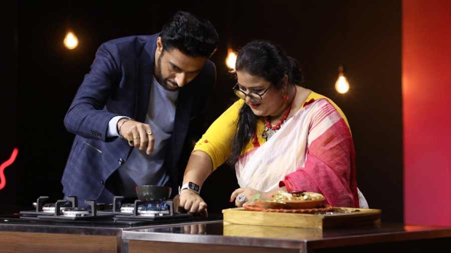 With Chef Ranveer Brar in the audition round 