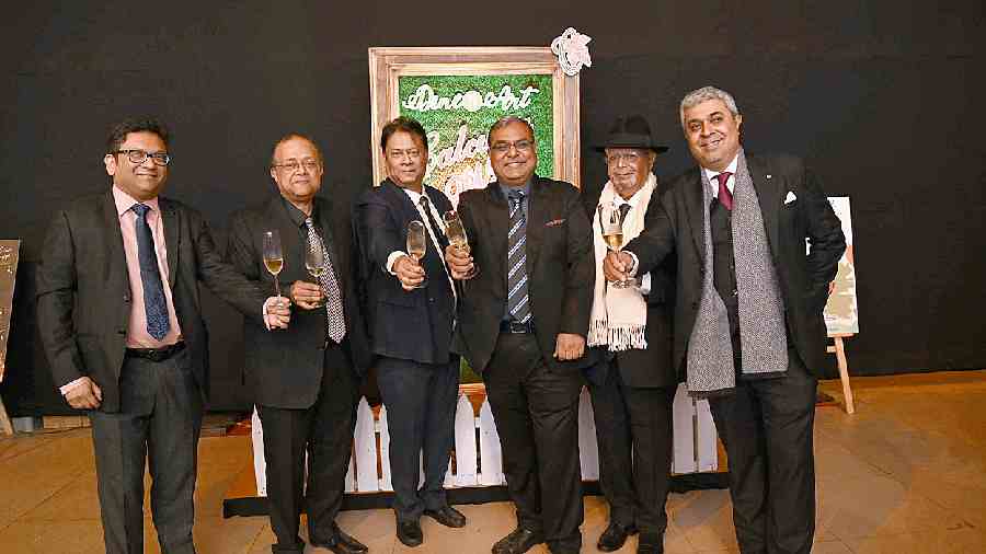 Current and former presidents of the Calcutta Wine Club pose together. (L-R) Rajesh Basu Mazumder, Smarajit Mitra, P.P.K. Mitter, Ashish Agarwal (current president), Rajan Vaswani and Anil Vaswani.   “This is our 14th annual dinner. With Hyatt, this is our fifth year. We have partnered with Dine Art, where the chef organises a sit-down dinner for us and she also presents her dishes, while the Calcutta Wine Club pairs it with the food that is being served. This is a one-of-a-kind black-tie event in Calcutta, and we would like to have more members join us as the hobby grows,” said Ashish Agarwal, president, Calcutta Wine Club. “We started to promote the love, enjoyment and understanding of wine. This is a special event for the year, where we bring in five to six wines and Hyatt pairs them with their courses. Chef curates special meals for us to make sure we have the most memorable time, and of course we celebrate wine,” said Anil Vaswani, immediate past president, Calcutta Wine Club. 