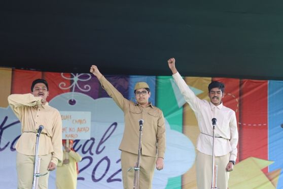 Drama focussing on Azadi Ka Amrit Mahotsav was also performed by the students.