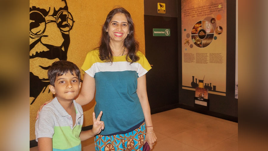 Gayatri and her son Kuber