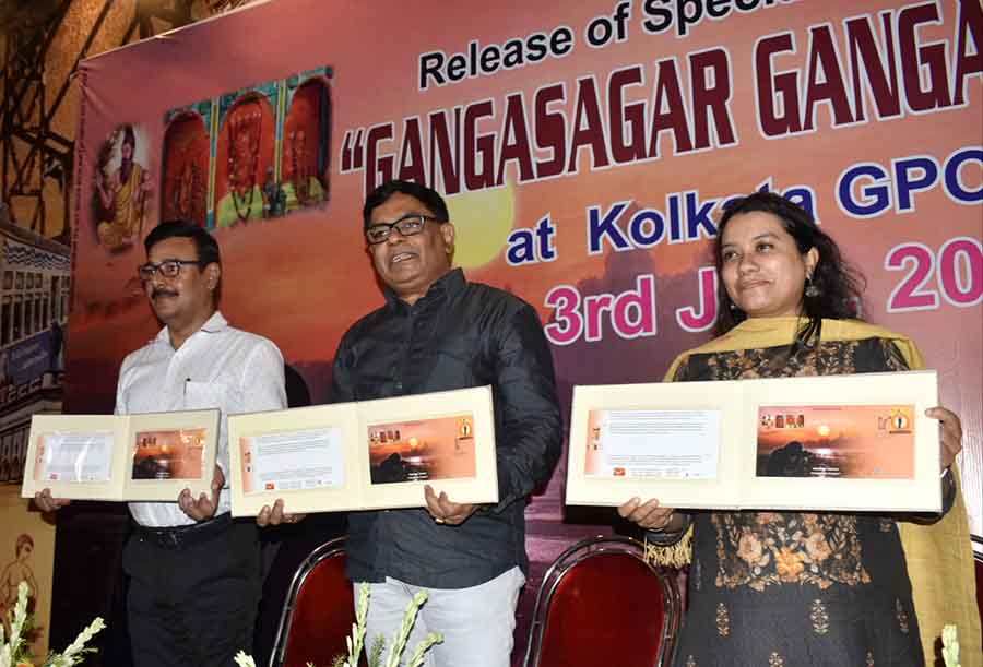 On Monday, Anil Kumar, postmaster general, GPO, along with other dignitaries launched a postage stamp and Gangajal pet bottles at the GPO, Kolkata 