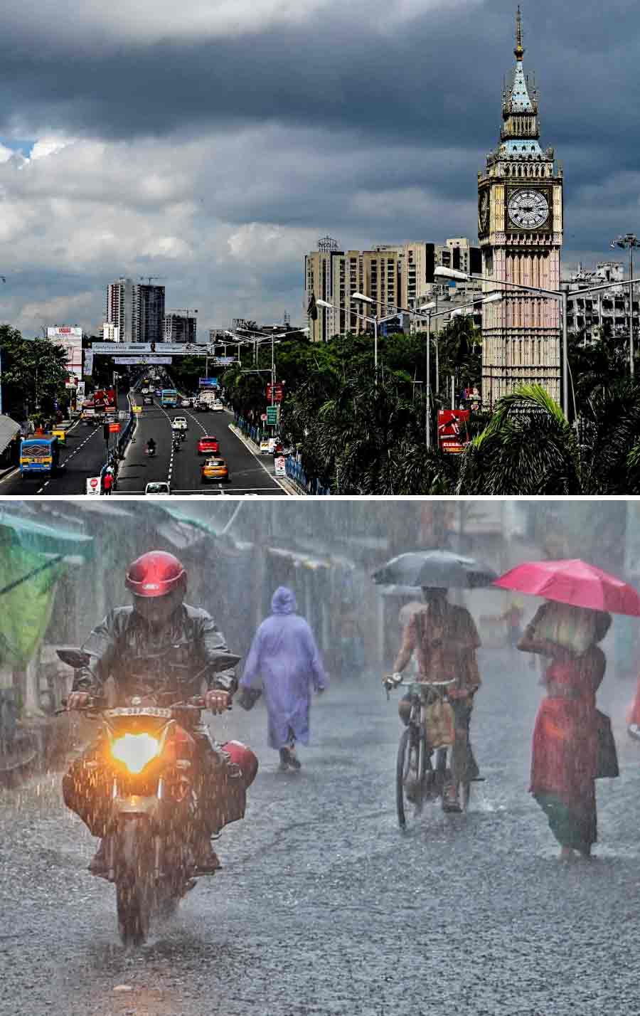 After a cloudy morning, Kolkata received some rainfall on Wednesday evening. The weather has been humid and uncomfortable for the last few days and the highest temperature on Wednesday was around 35˚C  