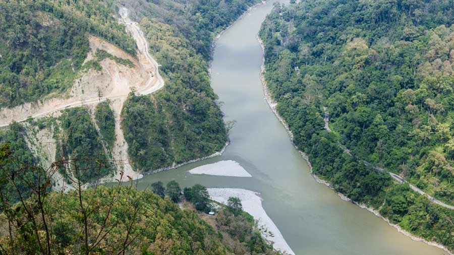 Confluence of Teesta River and Rangeet River from Lover's Point