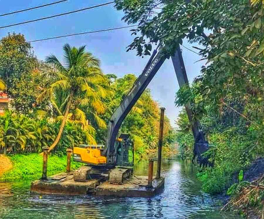  Canal dredging was carried out at Rajapur by the Kolkata Municipal Corporation   