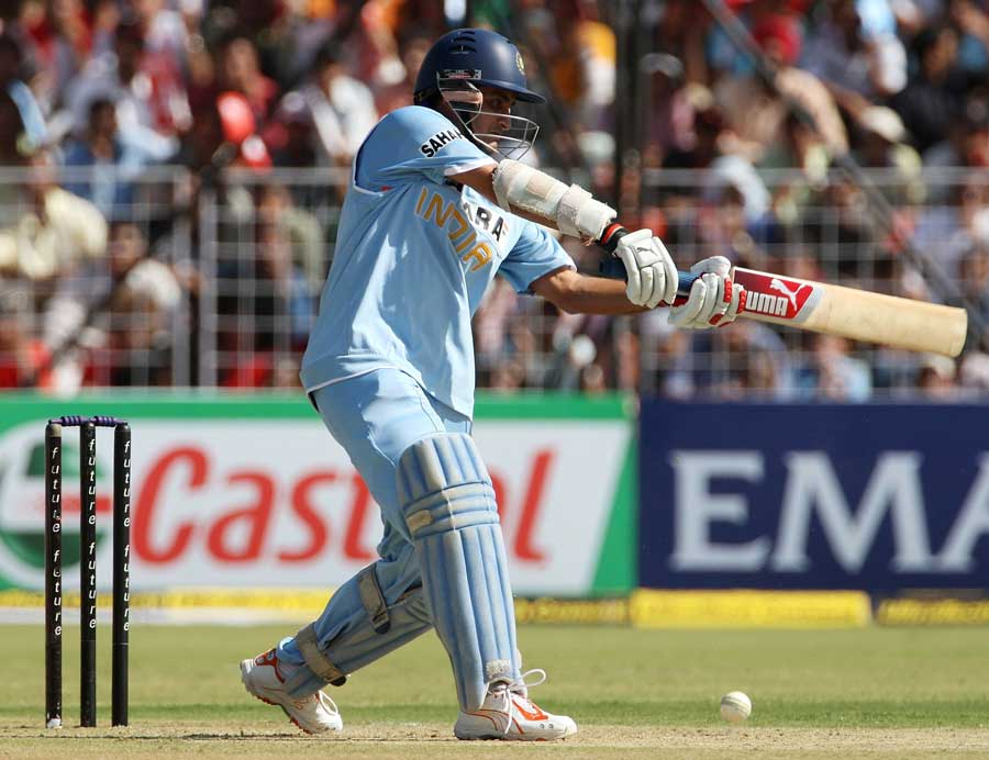 Nearly a centurion in Nagpur: Ganguly played some of his finest cricket in ODIs after making his comeback to the Indian team in 2005-06. One such knock came at Nagpur in early 2007, with India batting first and putting on a mammoth score of 338. Opening the batting alongside Gautam Gambhir, Ganguly was majestic en route to 98, before being run out just two runs shy of his 23rd ODI hundred. Despite a threatening 149 from Shivnarine Chanderpaul, India went on to win the game by 14 runs