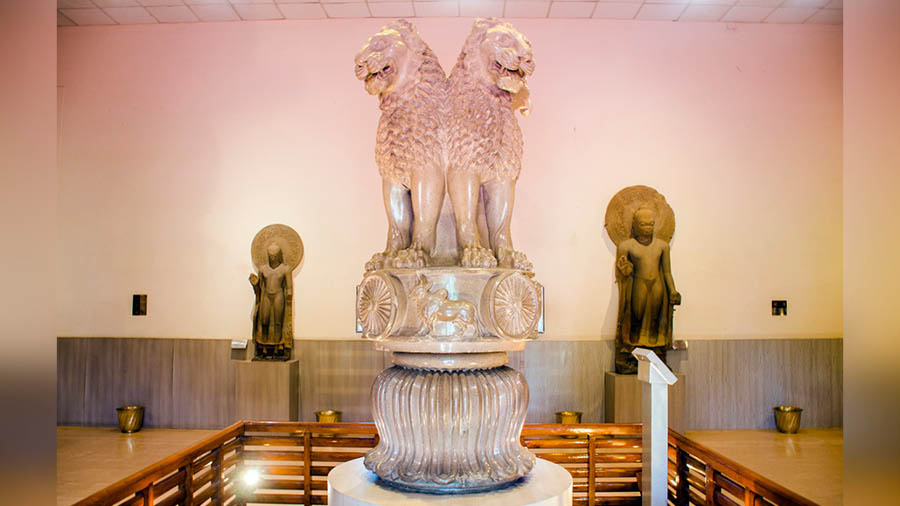 Lion Capital displayed at the Sarnath Archaeological Museum