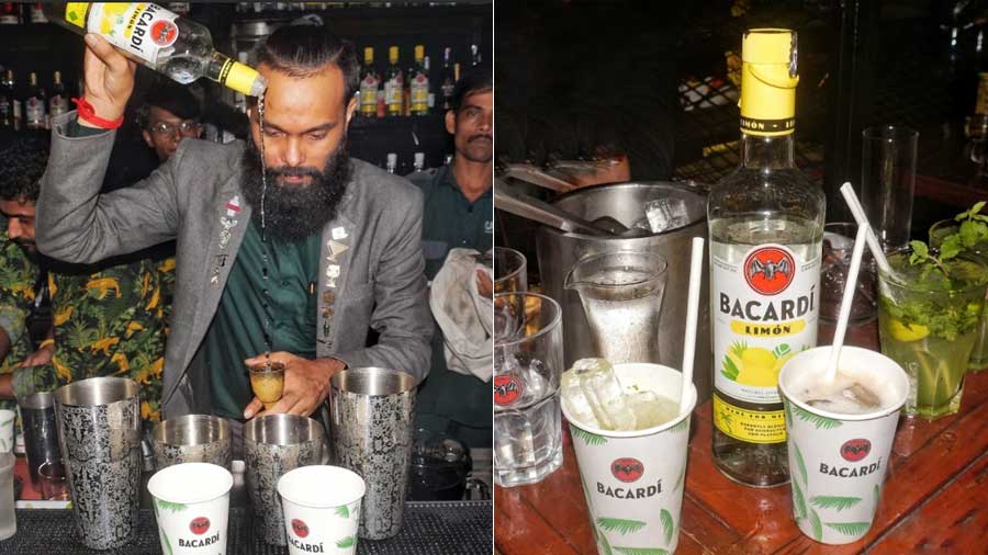The demands were high for the Bacardi cocktails and bar manager Sujit Thakur did a brilliant job in stirring up classics including Kolkata Mojito, Puerto Rico Breeze, Gondhoraj Iced Tea